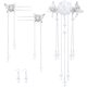 thumbnail image 1 of Joez Wonderful Juego de 5 horquillas chinas para el pelo, mariposas, pasadores para el pelo con borla larga, flores para el pelo Hanfu, accesorios de peinado con perlas, juego de pendientes para mujer, 1 of 5