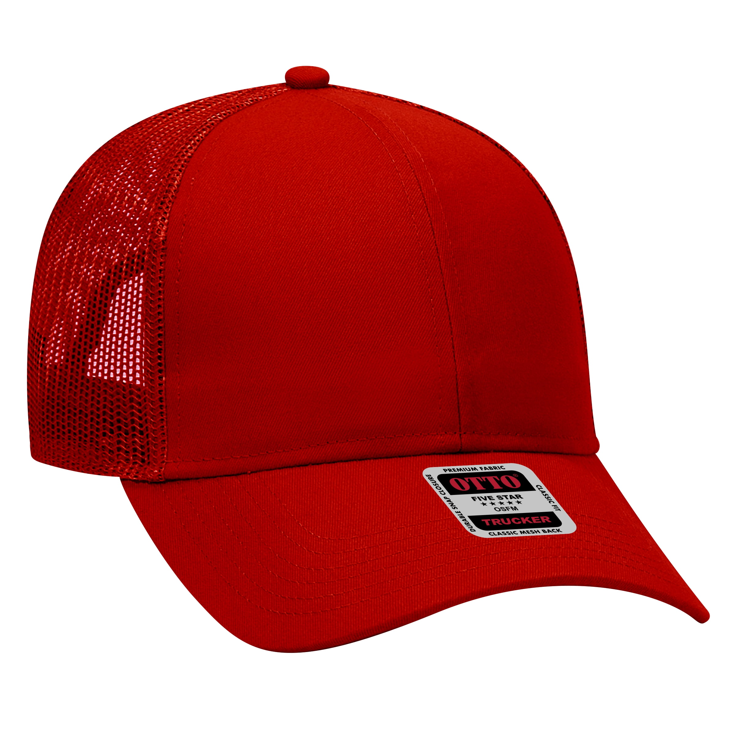 OTTO CAP 6 Panel Mid Profile Mesh Back Trucker Hat - Walmart.com