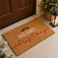 thumbnail image 5 of QISIWOLE Merry Christmas Doormat with Berries Design, 18x30 Inch Indoor Outdoor Xmas Door Mat, Winter Welcome Front Door Mat for Porch Decor Warming Gift, 5 of 6
