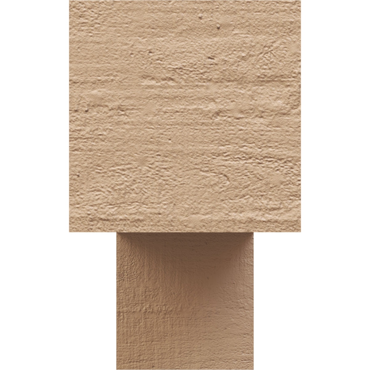 4"W x 24"D x 8"H Thin Chapel Hill Rough Cedar Woodgrain TimberThane Corbel, Primed Tan