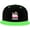 Green, variant on Queen of The Camp Hip Hop Hat Two Tone Flat Bill 6 Panel Cap Unisex