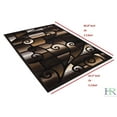 thumbnail image 6 of Handcraft Rugs-Modern Contemporary Living Room Rugs-Abstract Carpet with Geometric Swirls Pattern-Black/ Beige/Ivory/Chocolate (5x7 feet), 6 of 7