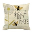 thumbnail image 3 of Vintage Throw Pillow Covers Bee Decorative Throw Pillow Case Cushion Cover 18x18 inches Pillowcase Home Sofa Decor, 3 of 6
