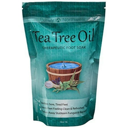 Tea Tree Oil Foot Soak With Epsom Salt, Helps Soak Away Toenail Fungus , (Best Way To Kill Toenail Fungus)