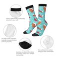 thumbnail image 4 of Balery Sea Otters Family In Blue Water Calcetas Largas con Estampado para Hombre y Mujer – Suaves y Transpirables, Talla Única (US 5-11), 4 of 6