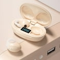 thumbnail image 6 of Open Ear Headphones Wireless Bluetooth 5.4 Earbuds with Earhooks Microphone,40H Playtime IPX7 Waterproof, Light Weight Comfortable Fit,Suitable for Workout Running - Beige, 6 of 7
