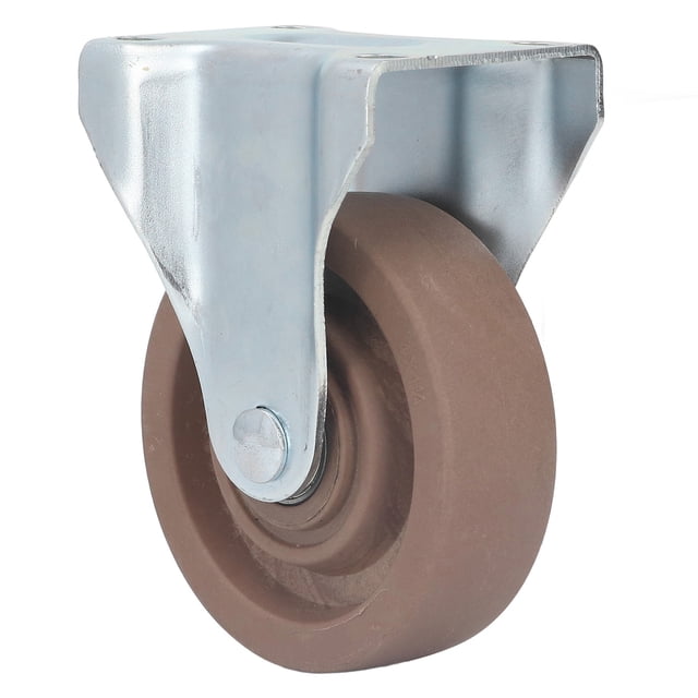 Roulettes Fixes en Nylon Robuste de 4 Pouces avec Résistance à la Chaleur (280°C), Roulement Robuste et Rivets pour Rotation Stable, Structure Élargie/épaissée, Installation Facile sur Chariots/machines/citernes