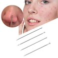 thumbnail image 2 of Stainless Steel Beauty Needle Acne Needle Dual-purpose Acne Remover Acne Removing Acne Beauty Tools Pimple Pin 4 PCs Set, 2 of 6