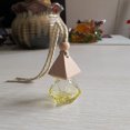 thumbnail image 2 of Glass Car Air Freshener Empty Bottle Car Hanging Hanging 8ml Indoor Kitchen Toilet Rearview Mirror Essential Oil Diffuser Odor Remover Yellow, 2 of 8