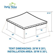 Party Tents Direct Weekender Pole Tent Party Canopy, 20x20 White