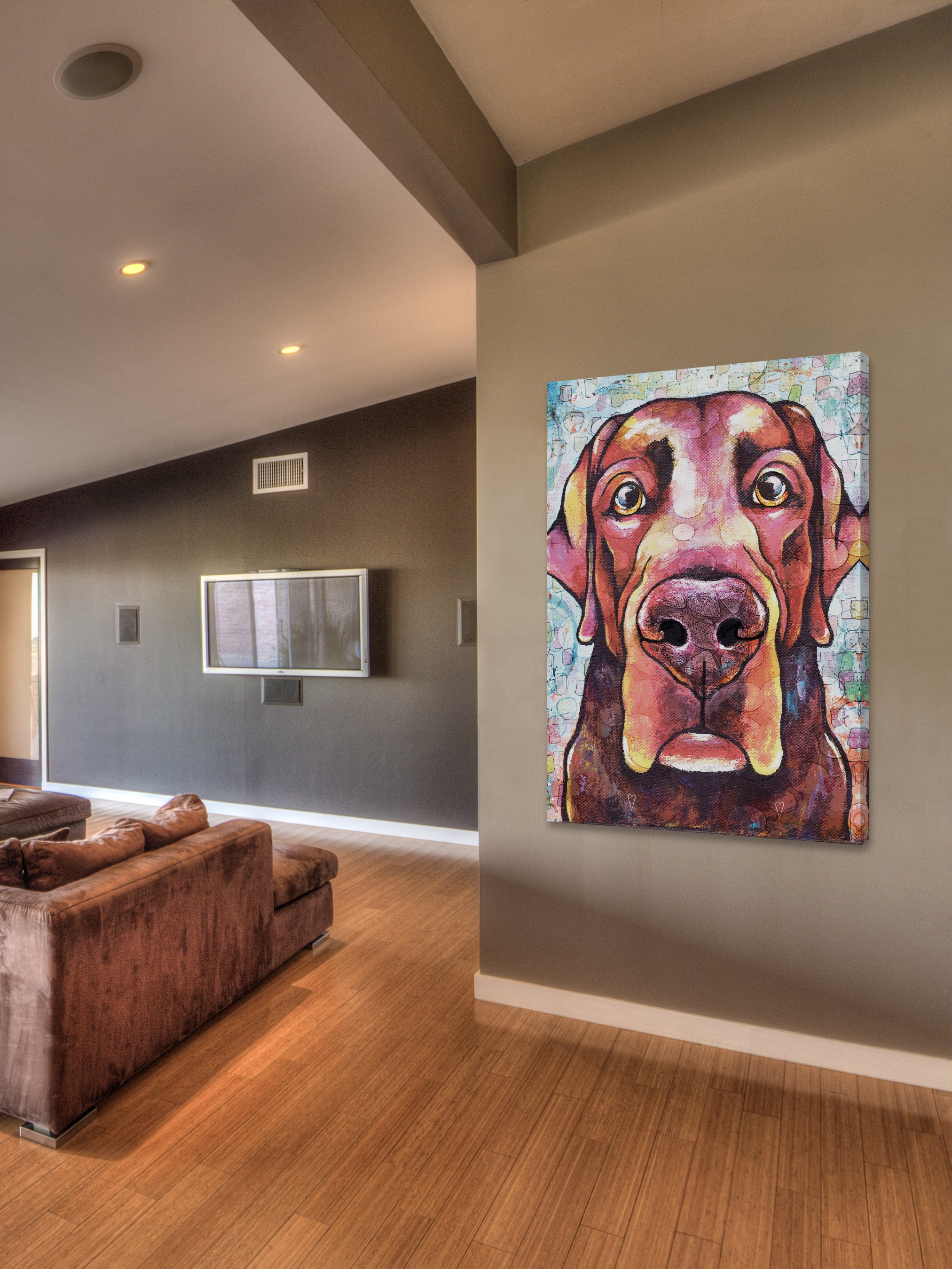 "Lab Pop Art" Painting Print on Wrapped Canvas