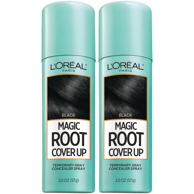 Tinte para el cabello L'Oreal Paris Root Cover Up negro, 60 ml (paquete de 2)