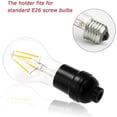 thumbnail image 4 of 6 Pack E26 Lamp Socket Retro Standard Lamp Holder with Medium Base Screw-in Black Lamp Socket Replacement for Edison Bulbs DIY Lighting, 4 of 7