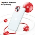 thumbnail image 3 of Ultra Slim Fit Phone Case for Apple iPhone 15, Crystal Clear Back Cover Anti-Scratch Shockproof Bumper Not-Yellowing Drop Protective Lightweight Case Cover for Women Men, Red, 3 of 7