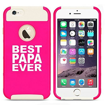 Apple iPhone 5c Shockproof Impact Hard Soft Case Cover Best Papa Ever (Hot