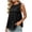 21# Black, variant on Linen Bow Tie Front Tank Top Women Pleated Peplum Blouse Y2K Babydoll Ruffle Shirt Sleeveless Tunics Light Blue L