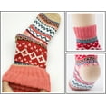 thumbnail image 2 of TIFOR 5Pack Womens Vintage Winter Soft Warm Thick Cold Knit Wool Crew Socks, Multicolor, free size, 2 of 6