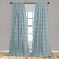 thumbnail image 5 of Ambesonne Geometric Curtains, Modern Art Swirls, Pair of 28"x84", Slate Blue Tan, 5 of 5