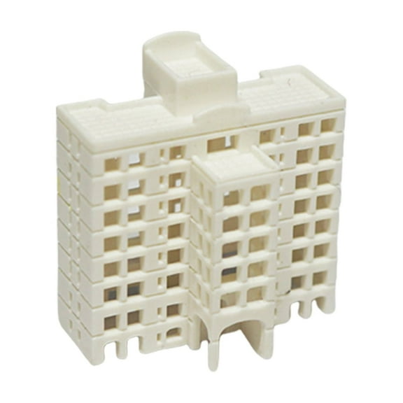 Realistic Apartment Building Model Unpainted Craft Project Miniature Landscape Design 1/800s Scale Solid Structure