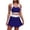 Navy, variant on Wdgfv Women's Tankini Swimsuits Tummy Control Two Piece Bathing Suit Modest Swim Skirt Color Block Swim Suits 2026