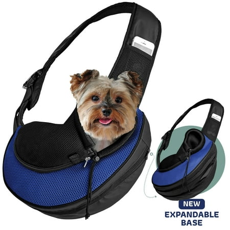 Katziela Pet Carrier Sling Bag  Airline Approved  600D Oxford  Dog & Cats  with Straps  Blue  1 Pack