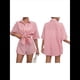 thumbnail image 3 of Conjunto de 2 Piezas para Mujer: Camiseta de Rayas de Corta de Verano y Mini Shorts Holgados de Cintura Alta. Rojo XL, 3 of 7