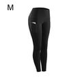 thumbnail image 1 of Leggings Pantalones elásticos de yoga de cintura alta Fitness Sports Mujer Trajes, Negro, M tholdsy AP002120-06, 1 of 7