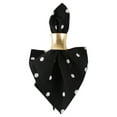 thumbnail image 4 of Contemporary Home Living Set of 4 Black and White Polka Dot Napkin, 18", 4 of 7