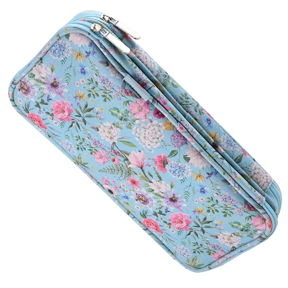 Knitting Needle Case Oxfords Materials Multiple Compartment Craft Organizers for Travel and Home Use