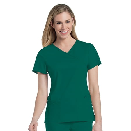 Urbane by Landau Women's Sophie Crossover Tunic Scrub Top, Style 9577