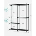 thumbnail image 4 of SONGMICS Portable Closet, Freestanding Closet Organizer, Clothes Rack with Shelves, Hanging Rods, Storage Organizer, for Cloakroom, Bedroom, 54.3 x 16.9 x 71.7 inches, Ink Black, 4 of 5