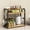 Khaki#2, variant on Two-Tier Metal and Wood Kitchen Storage Rack | Spice Rack & Organizer for Countertop | Heavy-Duty Shelf for Oil Bottles, Utensils, and Pantry Items | 16.5" x 13.8" x 5.5" Black, White, or Khaki