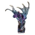 thumbnail image 2 of Spell Caster Metallic Ocean Dragon Perching On Necromancy Skull Books Figurine, 2 of 9