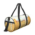 thumbnail image 4 of Sigee White Ice Cream Printed Multi-compartment Sports Gym Bag for Men and Women Large Capacity Travel Bag, Overnight Bag, 4 of 8