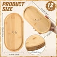 thumbnail image 4 of 12 Pcs Wood Serving Trays 10 and 12 Inch Charcuterie Boards Oval Wooden Plates Serving Platter Cheese Dinner Plates Bulk for Dessert Snack Bread Fruit Appetizer Dishes(Bamboo Wood), 4 of 7