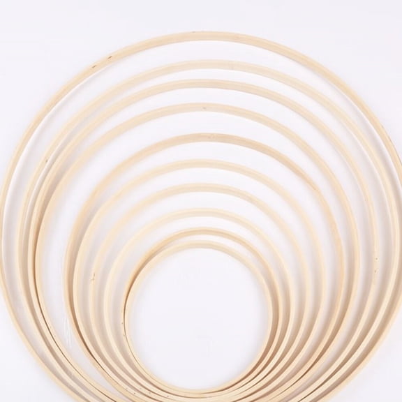 OUNONA DIY Embroidery Hoop Made of Plastic for Embroidery Beige Color Great for Wall Decorations 29cm