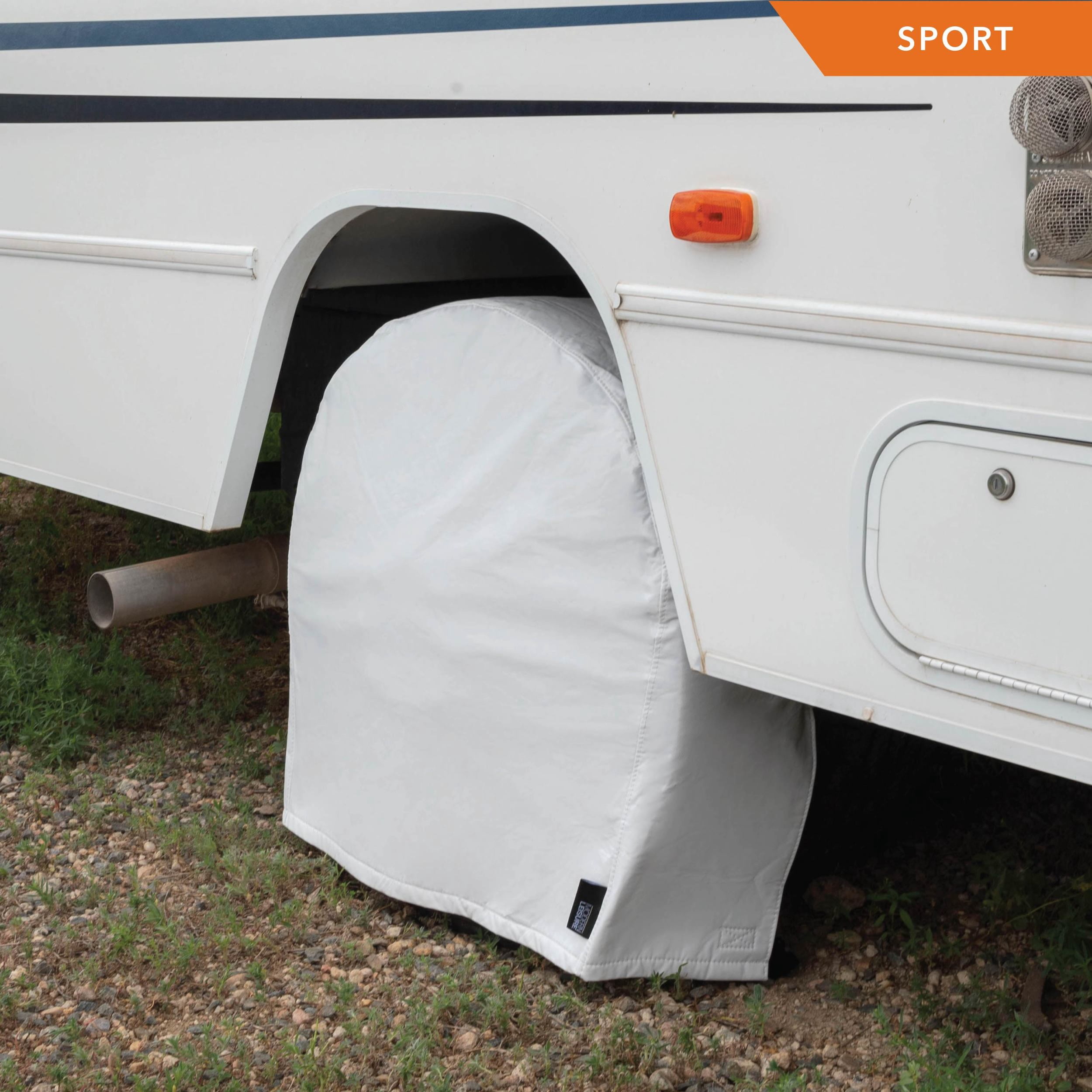 Modern Leisure® Sport RV Wheel Covers, 2-Pack, 24-27," White
