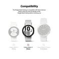 thumbnail image 3 of Ringke Bezel Styling Compatible with Samsung Galaxy Watch 4 44mm Bezel Ring Stainless Steel Adhesive Scratch Protection Cover Accessory - Silver (44-40), 3 of 10