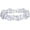 Clear Silver-Plated-Brass, variant on Gorgeous Cubic Zirconia Birthstone Elegant Dual Layer Tear Drop Wedding Prom Tennis Bracelet for Women