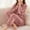 Pink, variant on Women Fleece Pajama Sets, Long Sleeve 2 Pieces Warm Comfy Sleepwear Sets Blue Size L