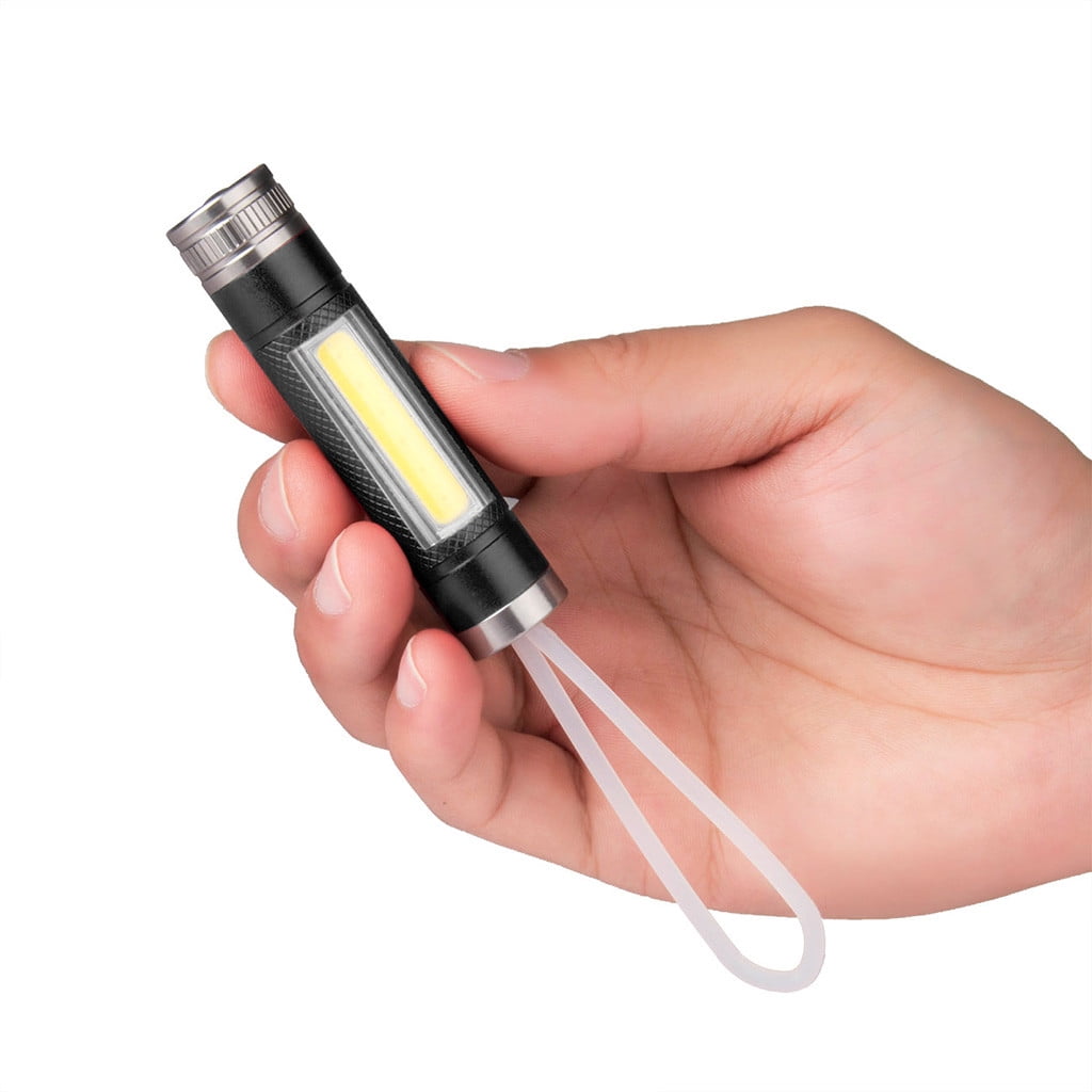 Mini COB LED Camping Flashlight Light Key Ring Keychain Torch Lamp  1PCS