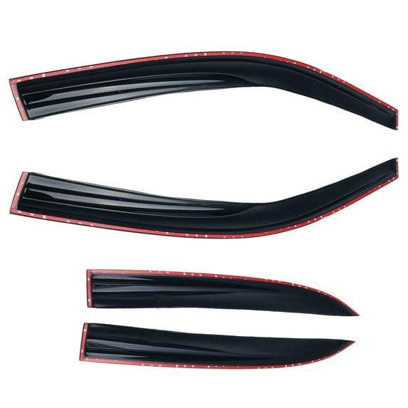 munirater 4PCS/Set Window Visors Fit for Honda Civic 2006-2011 Sedan Slim Style Acrylic