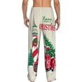 thumbnail image 3 of Picia Merry Christmas 1 Mens Soft Woven Cotton Elastic Waistband Sleep Pajama Pant Lounge Sleep Pant With Pockets And Drawstring-, 3 of 9