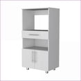 thumbnail image 7 of Kitchen Pantry Cabinet Microwave Stand with Drawer & Storage, White Engineered Wood | Rectangular | Kitchen, 7 of 7