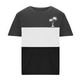 thumbnail image 4 of Mens Casual Pantalones Cortos Cuello Redondo Patchwork Impresión Suéter Blusa de Fitness, Camisetas para Hombre, 4 of 4