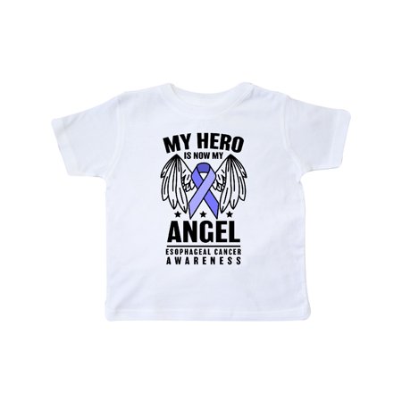 

Inktastic My Hero is Now My Angel Esophageal Cancer Awareness Gift Toddler Boy or Toddler Girl T-Shirt
