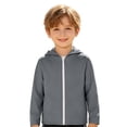 thumbnail image 4 of RUTAYY Boys Hoodie Casual Full Zip Long Sleeve Solid Color Jacket Outdoor Daily Wear Grey, 4 of 6