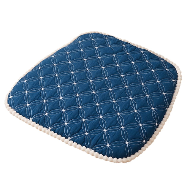 Almohadón para silla de comedor acolchado con espuma de memoria, rebote lento, azul viejo
