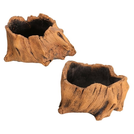 2pcs Cement Flowerpot Desktop Succulent Planter Retro Plant Flowerpot Ornament