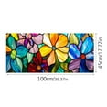 thumbnail image 2 of Stained Glass Window Film, Flower Static Cling Window Privacy Film Decorative UV Sun Blocking Non-Adhesive Glass Window Covering for Home Bathroom, 2 of 9